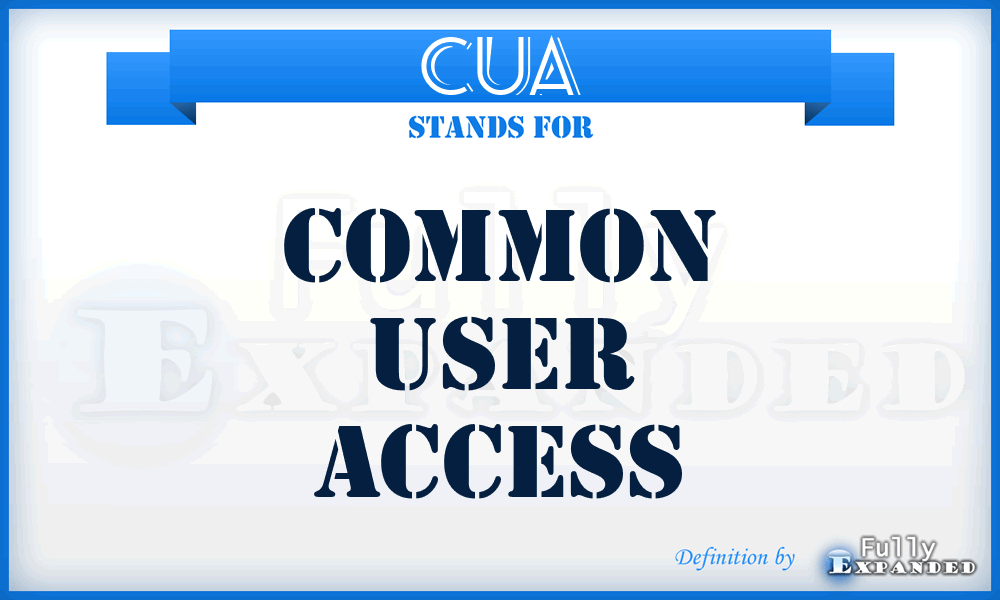 CUA - common user access