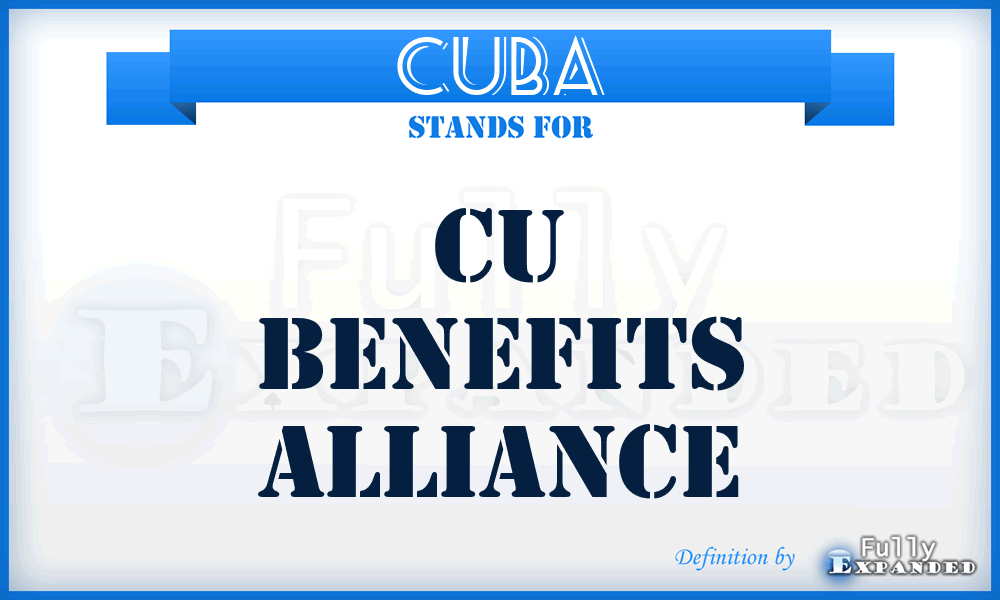 CUBA - CU Benefits Alliance