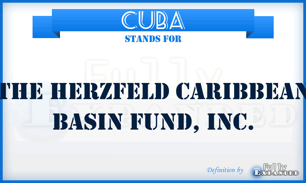 CUBA - The Herzfeld Caribbean Basin Fund, Inc.
