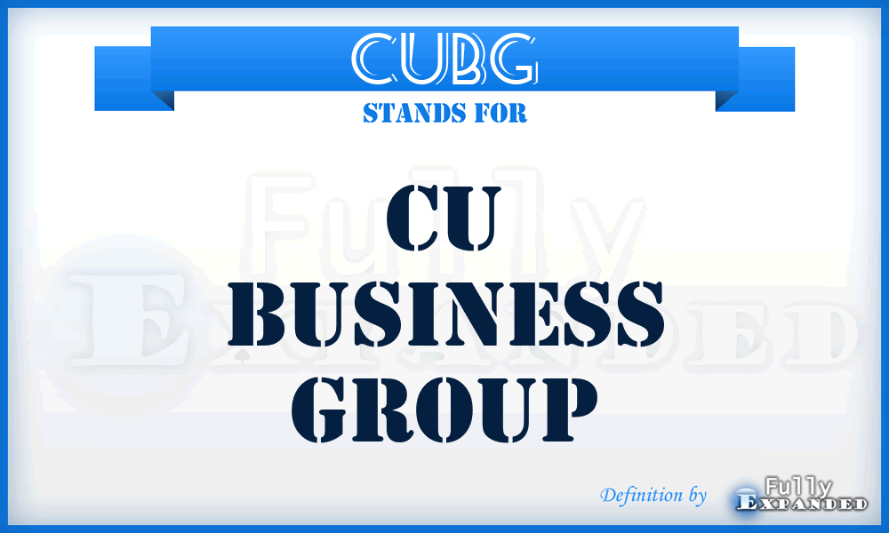 CUBG - CU Business Group