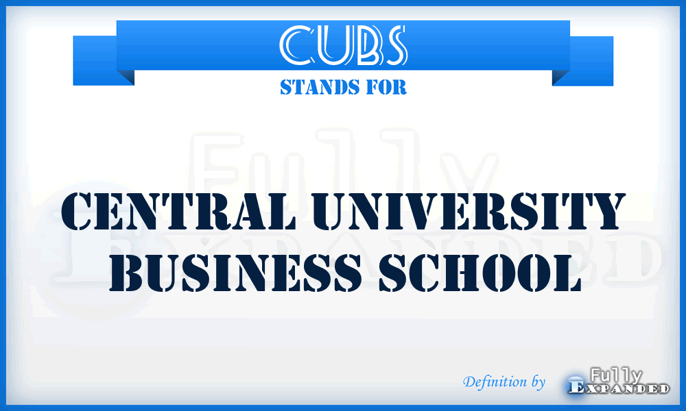 CUBS - Central University Business School