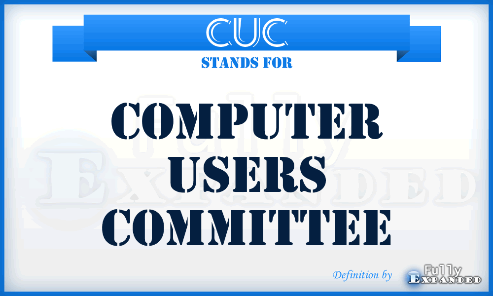 CUC - Computer Users Committee