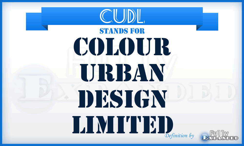 CUDL - Colour Urban Design Limited