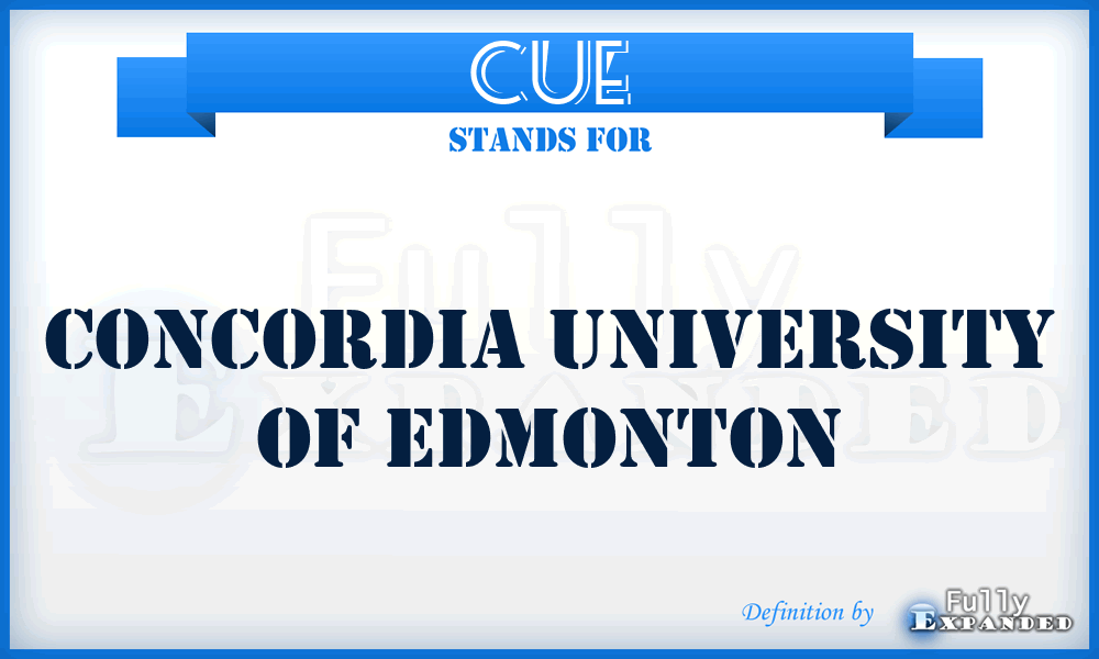 CUE - Concordia University of Edmonton