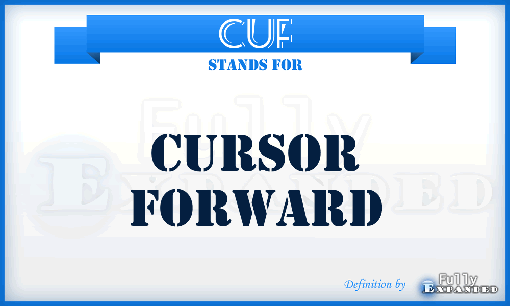 CUF - cursor forward