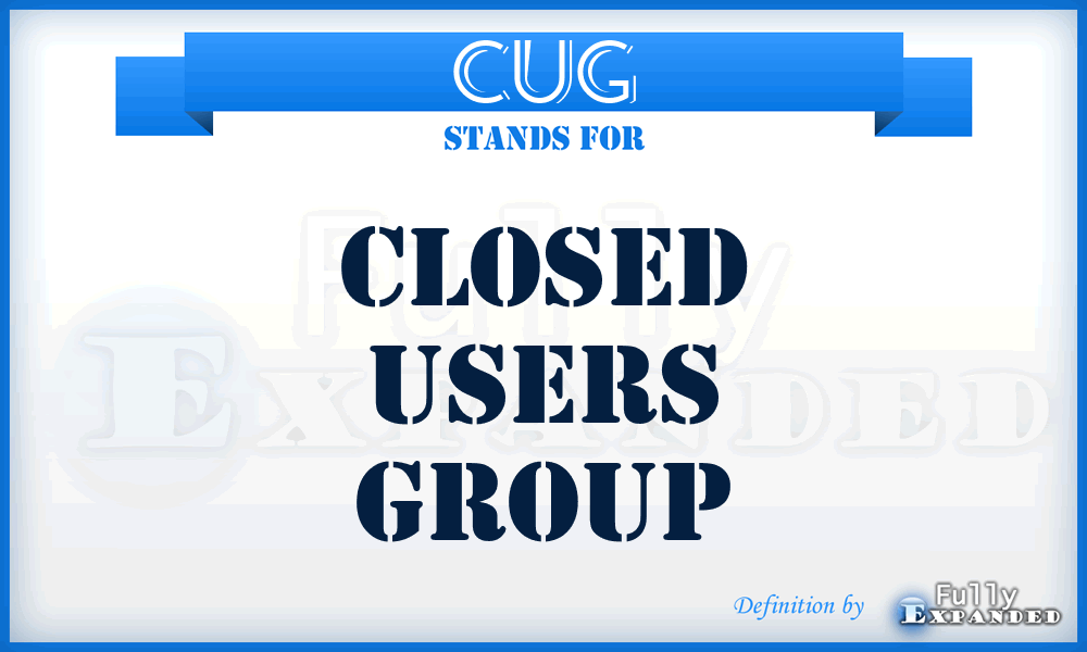 CUG - Closed Users Group