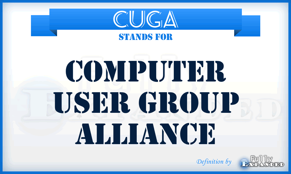 CUGA - Computer User Group Alliance