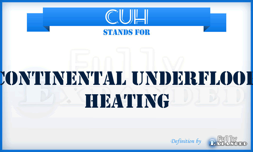 CUH - Continental Underfloor Heating