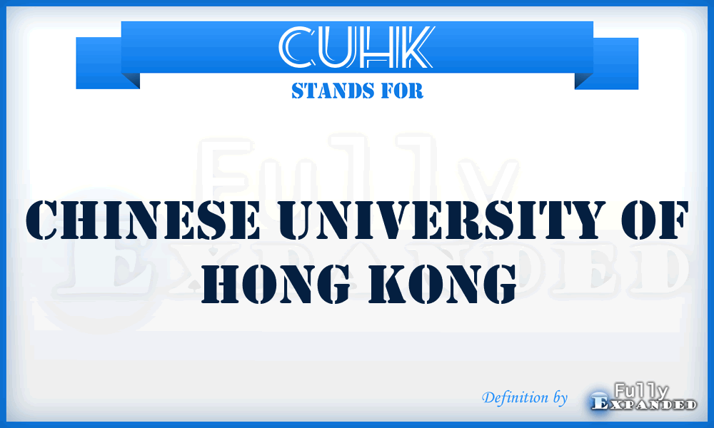 CUHK - Chinese University of Hong Kong