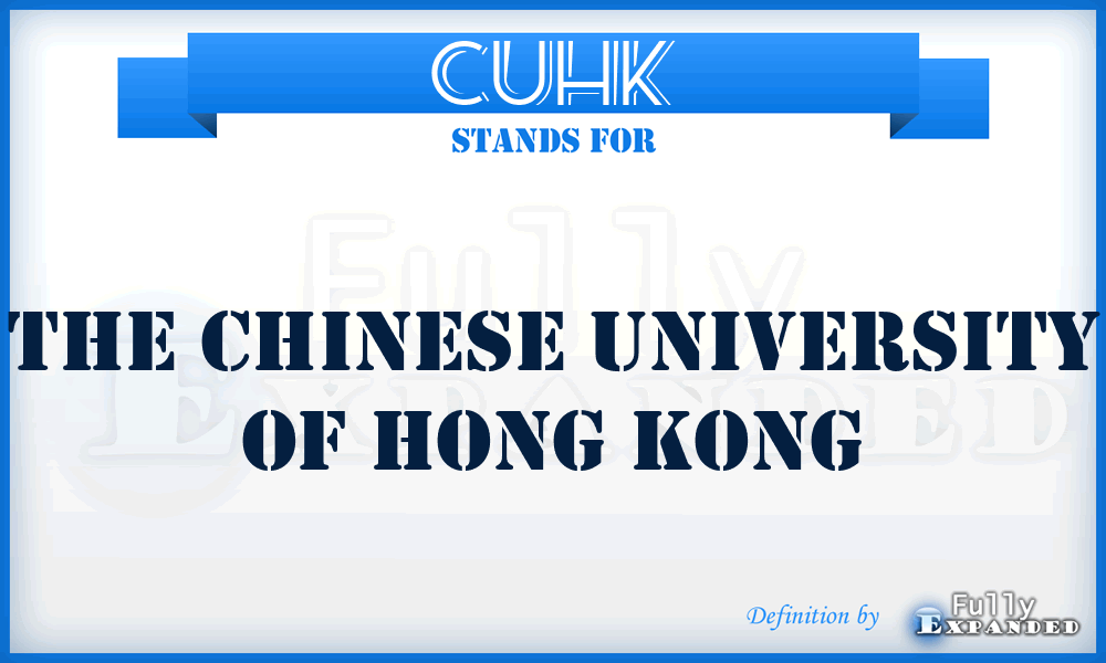 CUHK - The Chinese University of Hong Kong