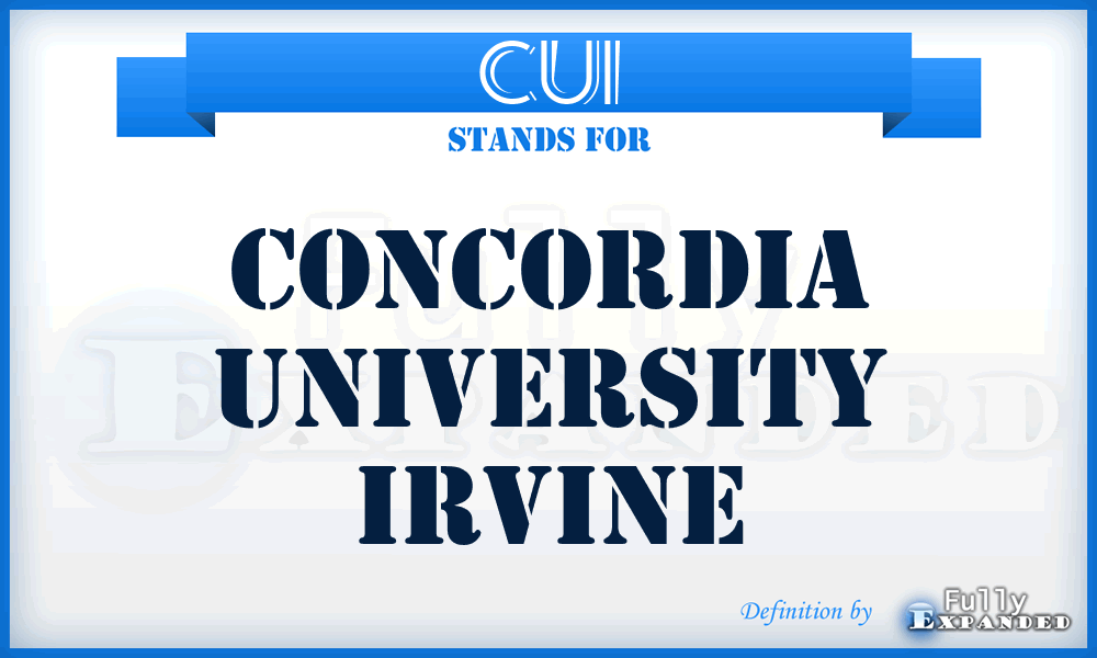 CUI - Concordia University Irvine