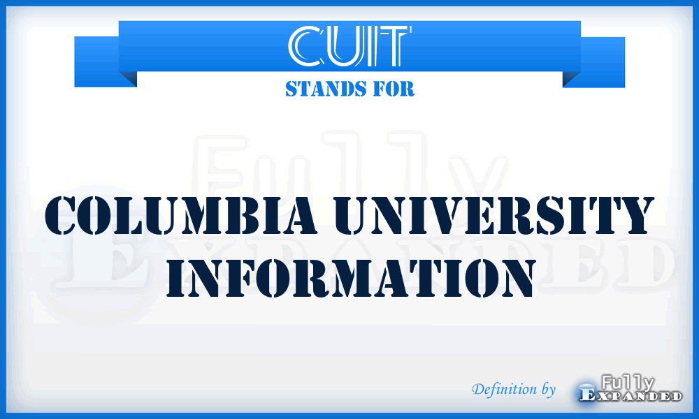 CUIT - Columbia University Information