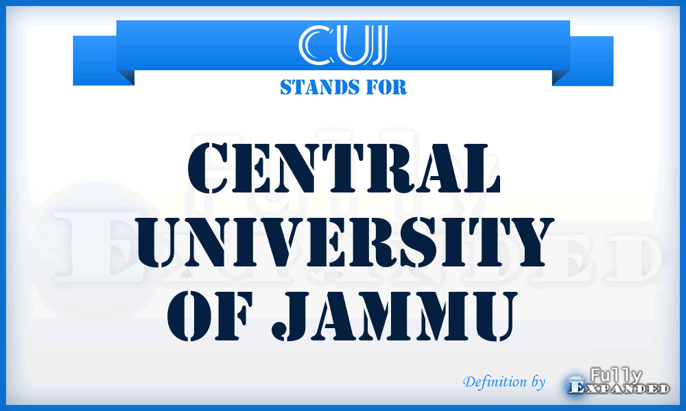 CUJ - Central University of Jammu