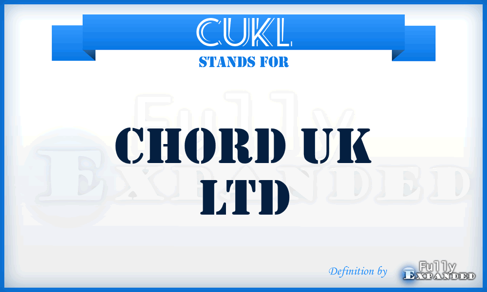 CUKL - Chord UK Ltd