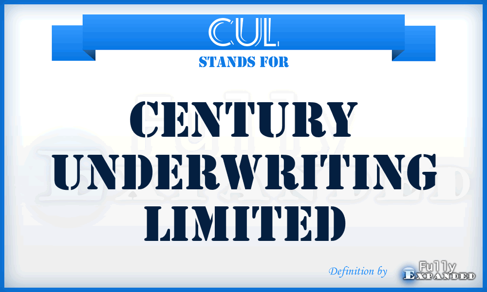 CUL - Century Underwriting Limited
