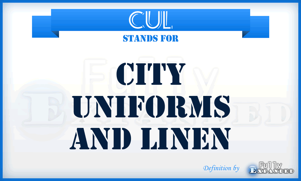 CUL - City Uniforms and Linen
