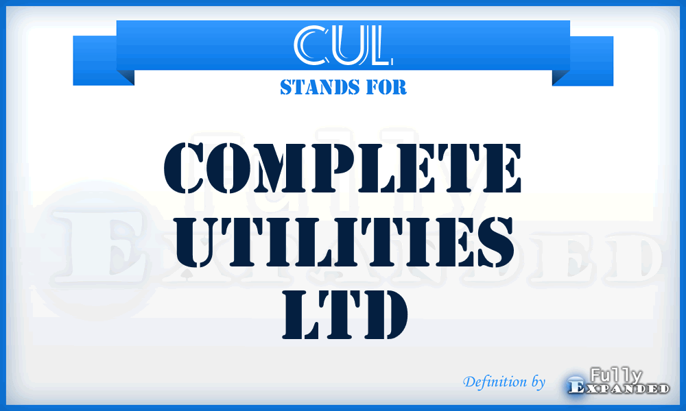 CUL - Complete Utilities Ltd
