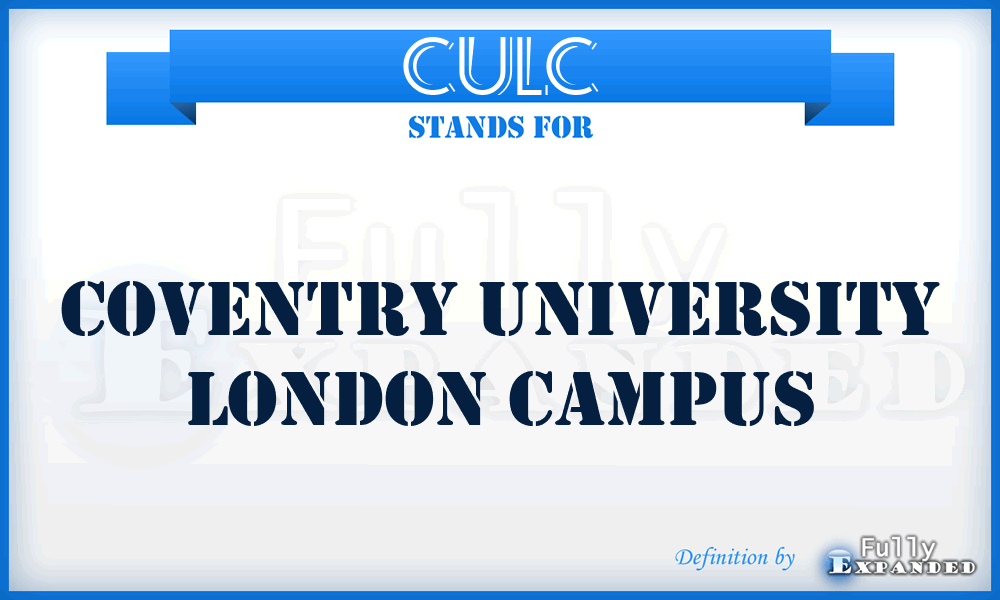 CULC - Coventry University London Campus