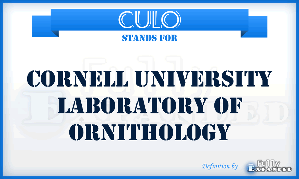 CULO - Cornell University Laboratory of Ornithology