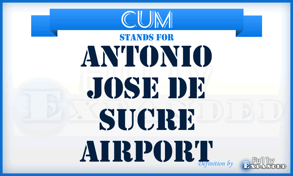 CUM - Antonio Jose De Sucre airport