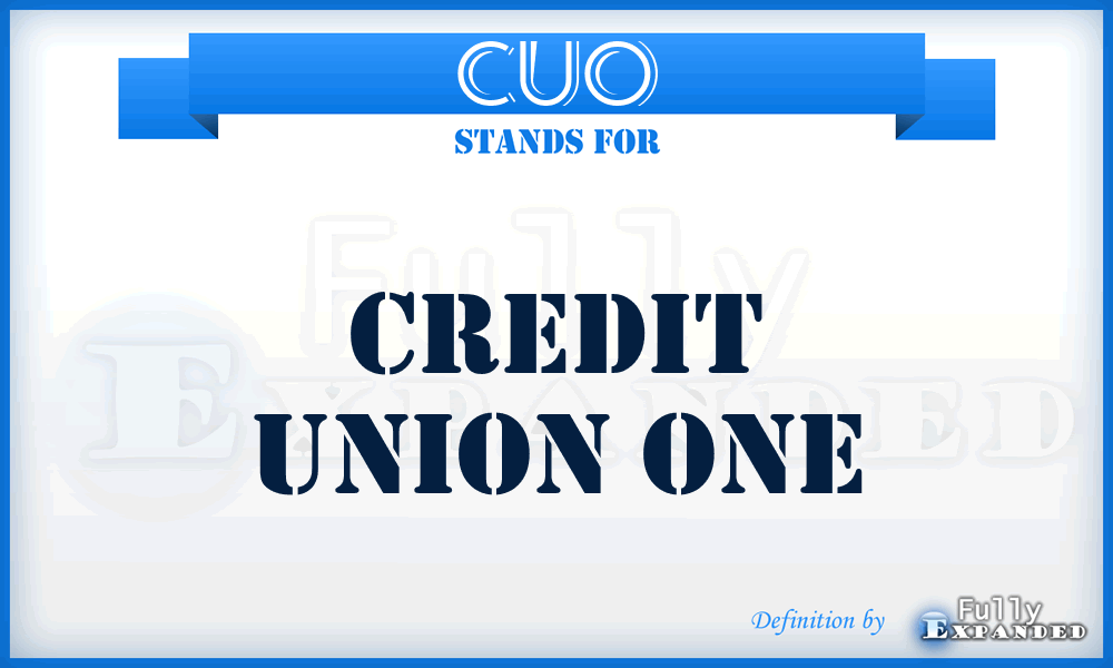 CUO - Credit Union One