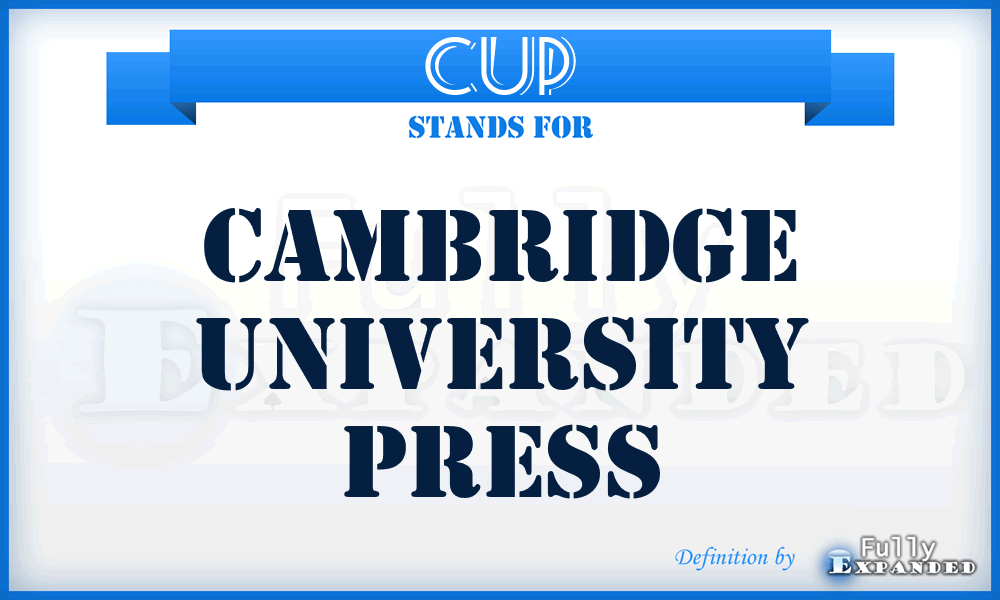 CUP - Cambridge University Press