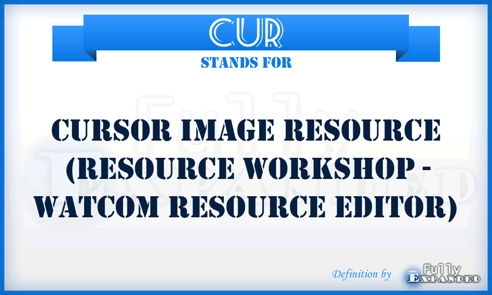 CUR - Cursor image resource (Resource Workshop - Watcom Resource Editor)