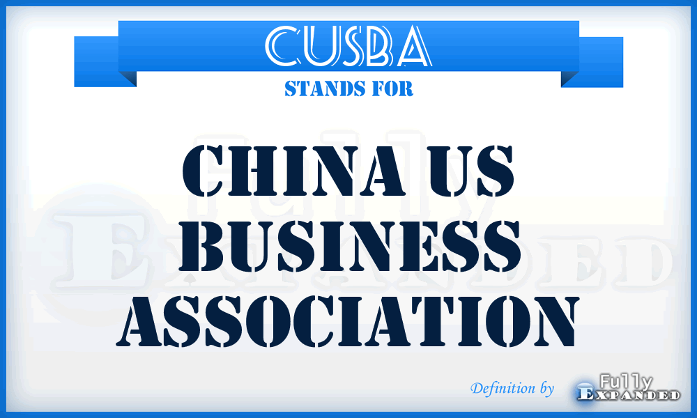 CUSBA - China US Business Association