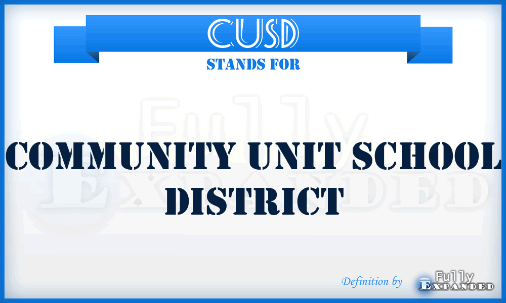 CUSD - Community Unit School District