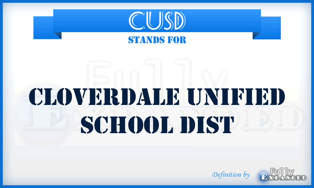 CUSD - Cloverdale Unified School Dist