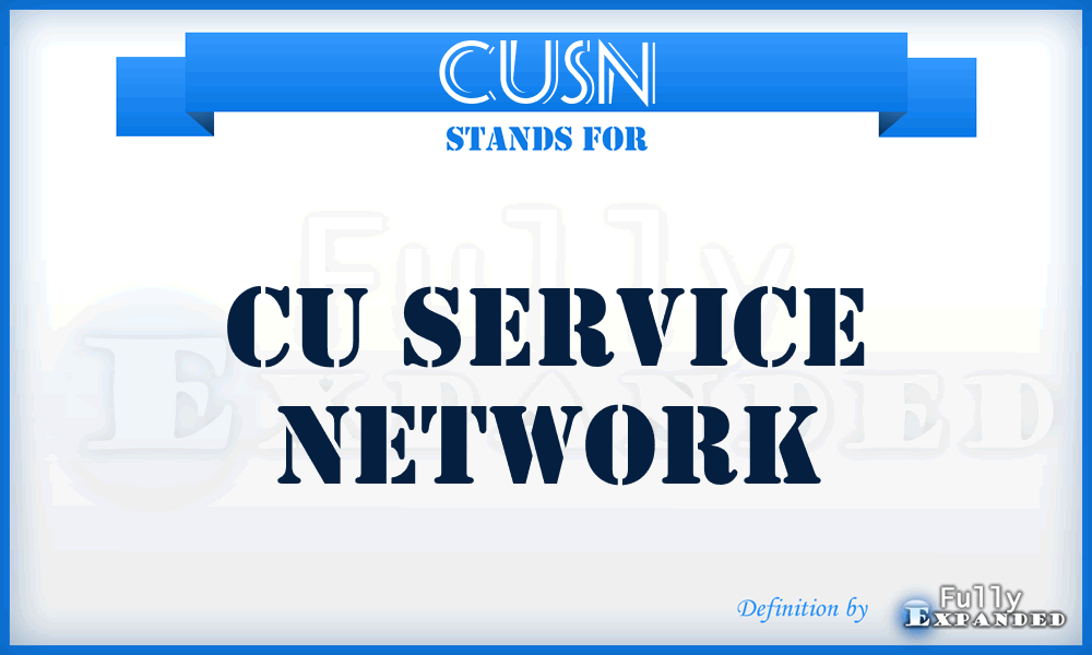 CUSN - CU Service Network