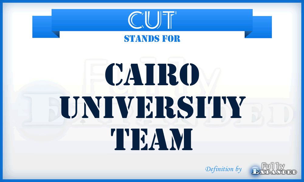CUT - Cairo University Team