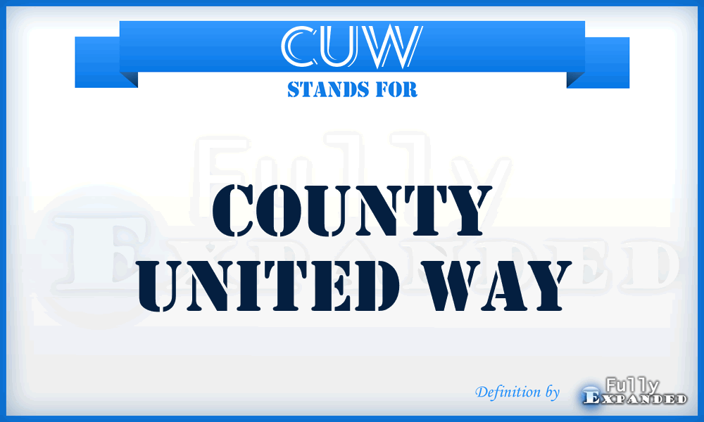 CUW - County United Way