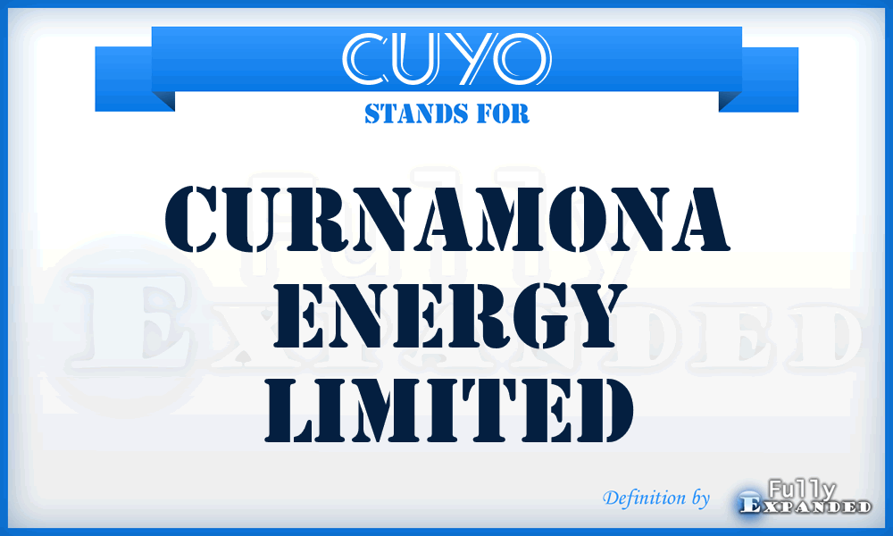 CUYO - Curnamona Energy Limited
