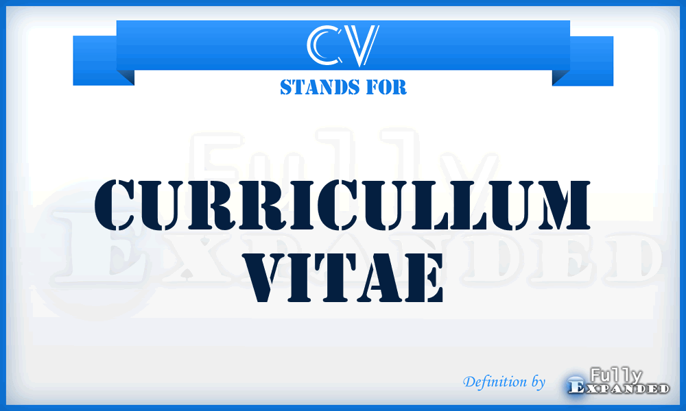 CV - Curricullum Vitae