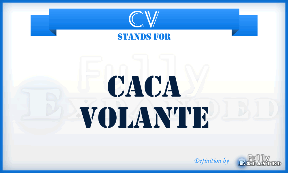 CV - Caca Volante