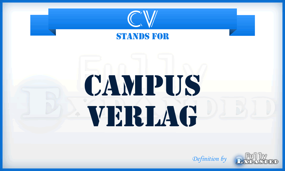 CV - Campus Verlag