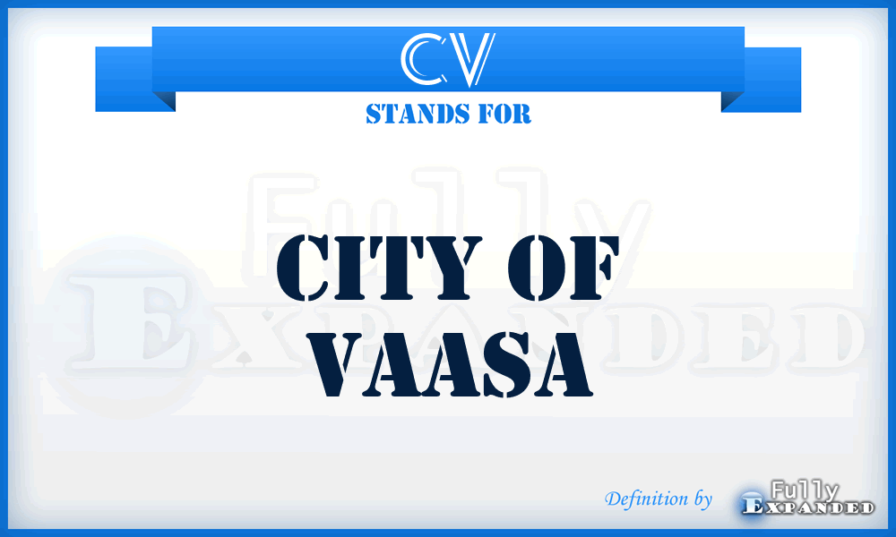 CV - City of Vaasa