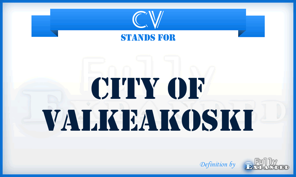 CV - City of Valkeakoski