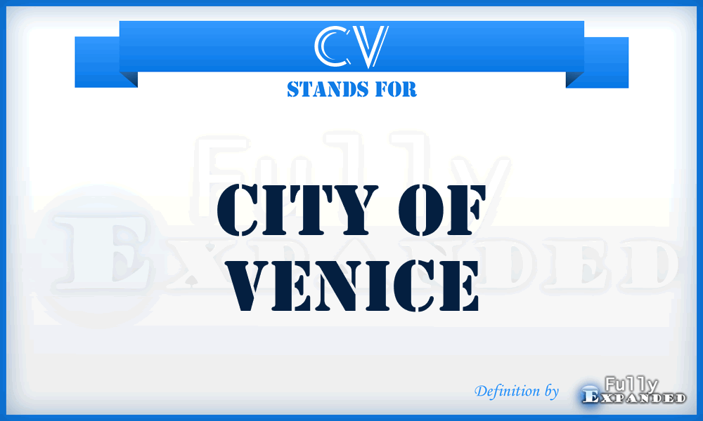 CV - City of Venice
