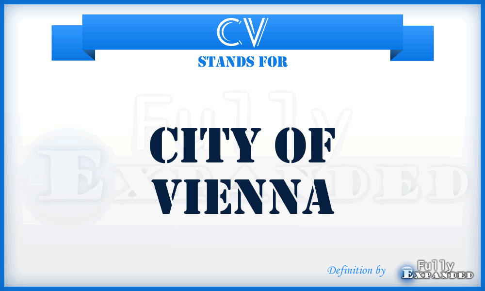 CV - City of Vienna