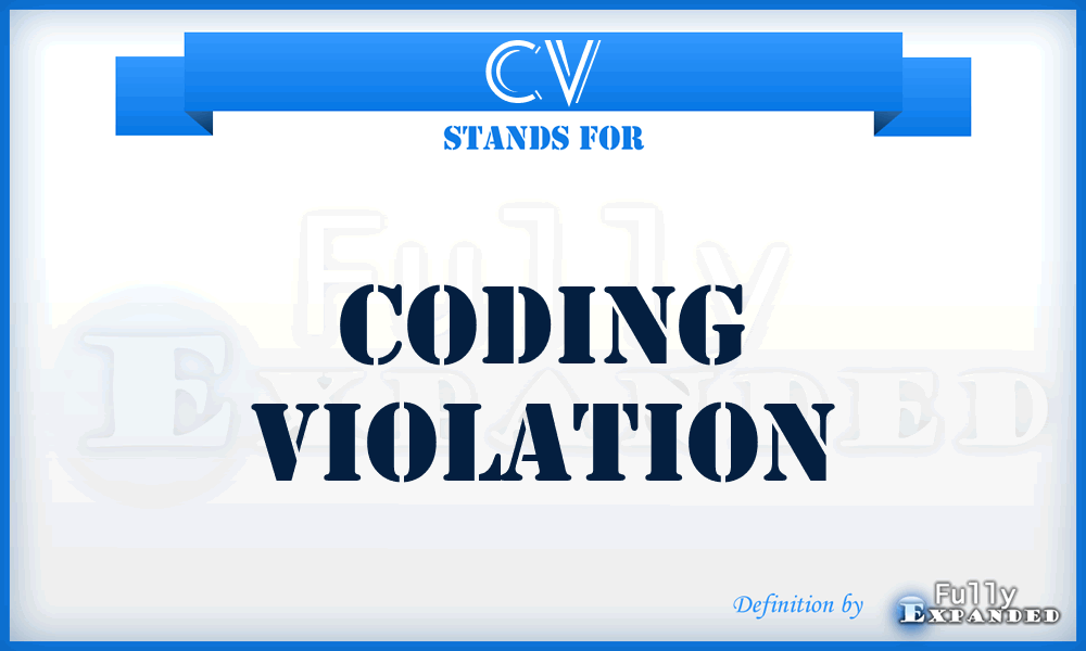 CV - Coding Violation