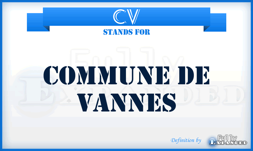 CV - Commune de Vannes