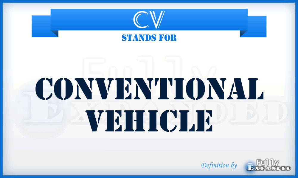 CV - Conventional Vehicle