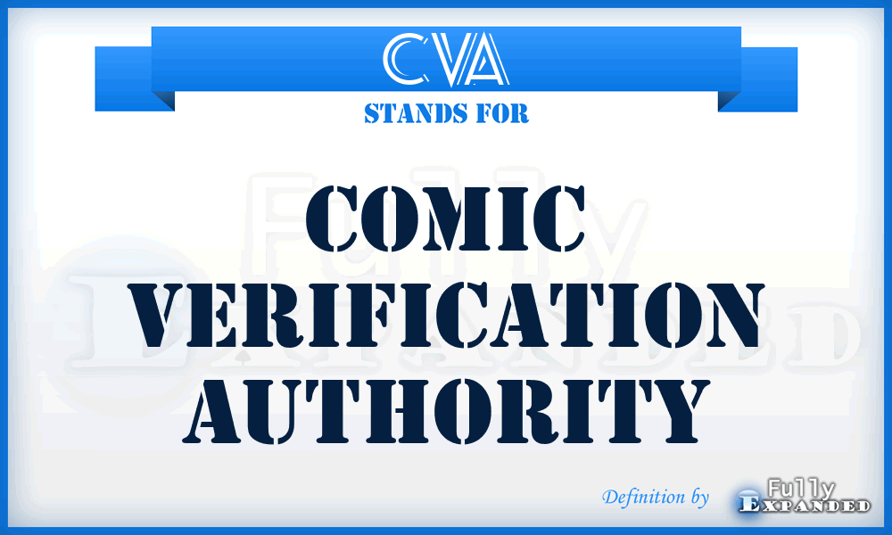 CVA - Comic Verification Authority