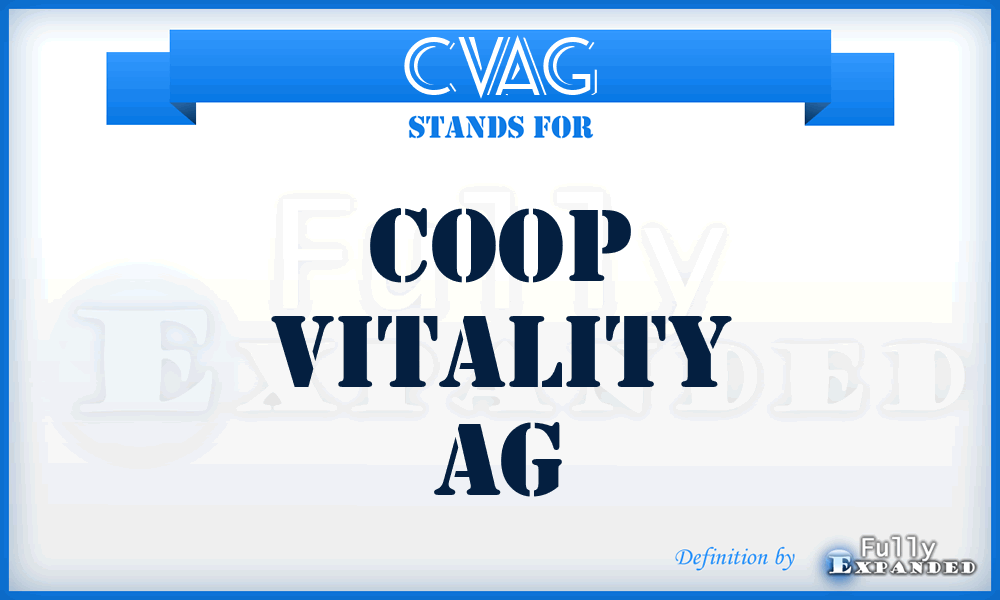 CVAG - Coop Vitality AG