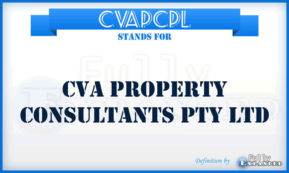 CVAPCPL - CVA Property Consultants Pty Ltd