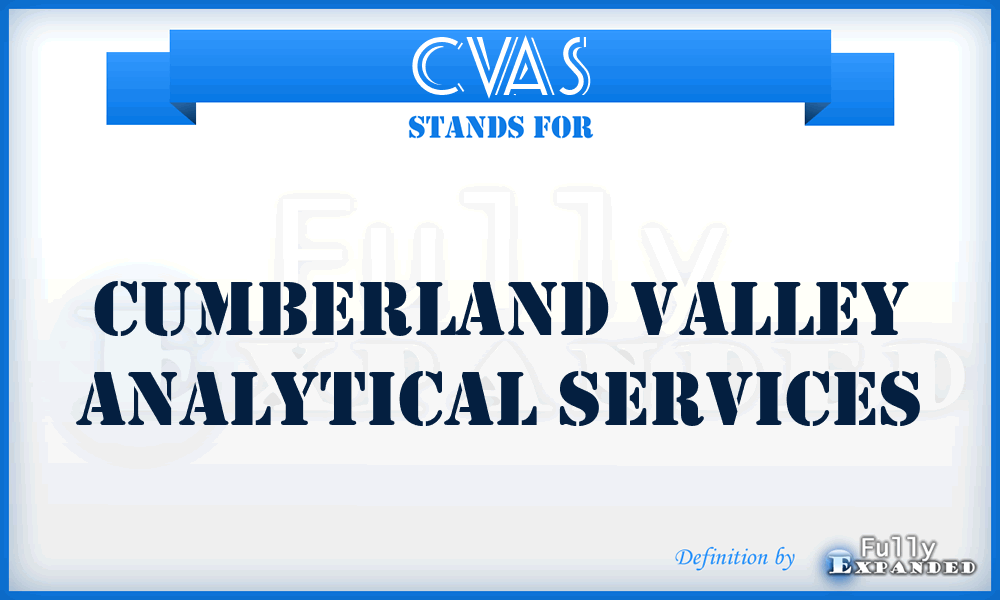 CVAS - Cumberland Valley Analytical Services