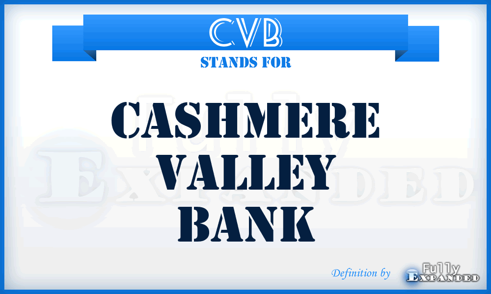 CVB - Cashmere Valley Bank