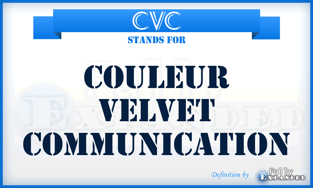 CVC - Couleur Velvet Communication
